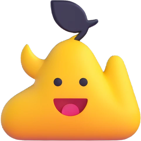 3D social media icon, bright colors emoji