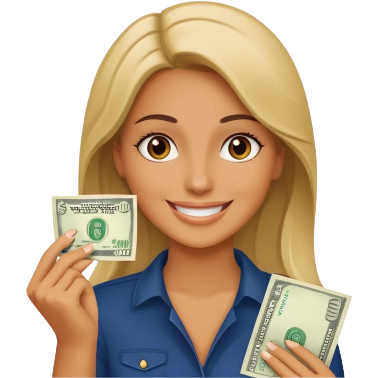 Woman On A dolar emoji