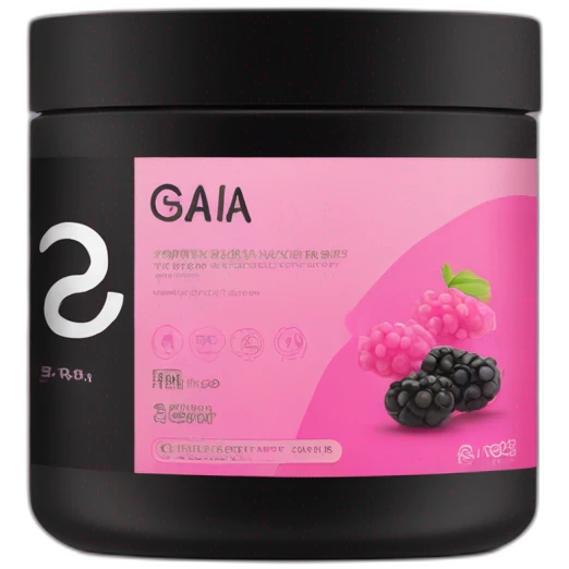 GAIA Supplements with pink and black packaging  emoji