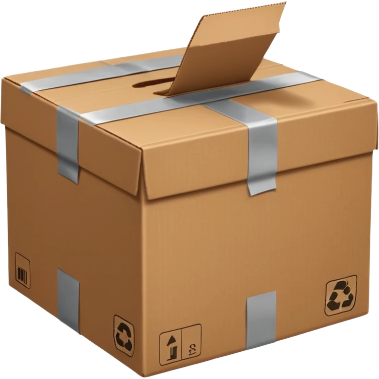 one cardboard box emoji