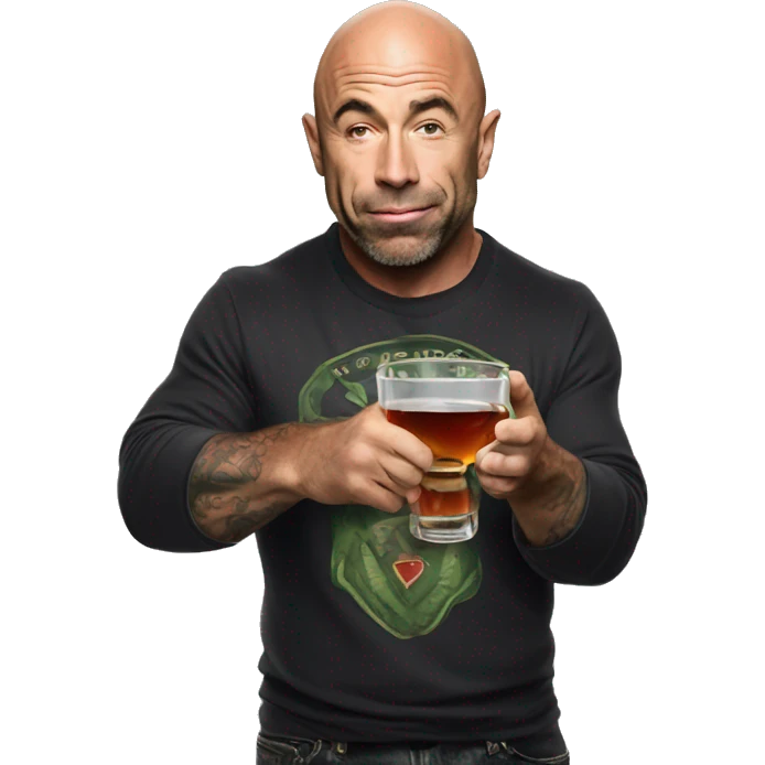 Joe rogan taking a shot emoji