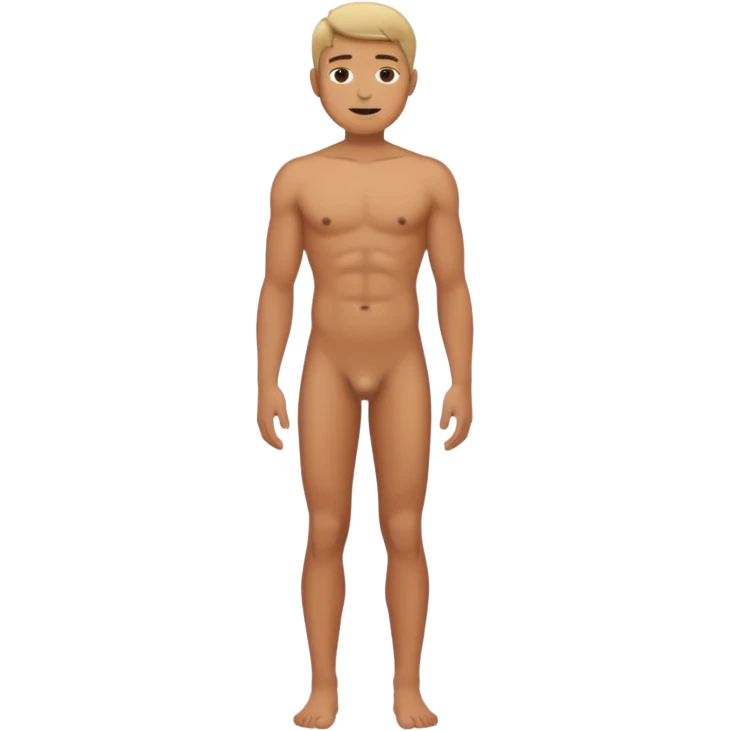 Naked man full body not fit emoji
