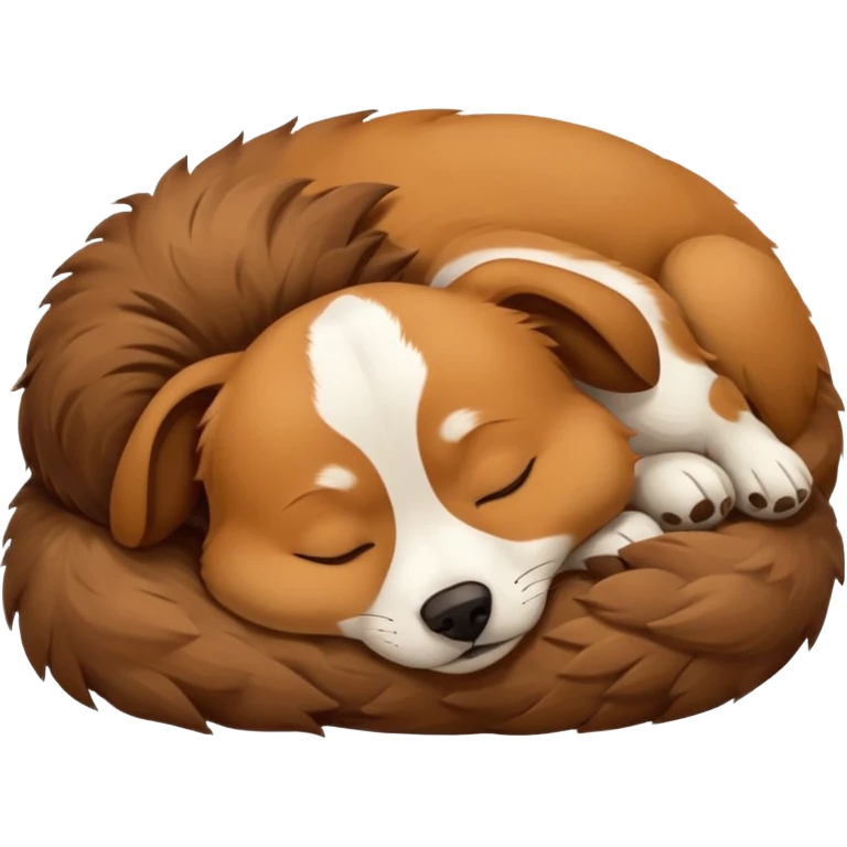 A sleep dog emoji