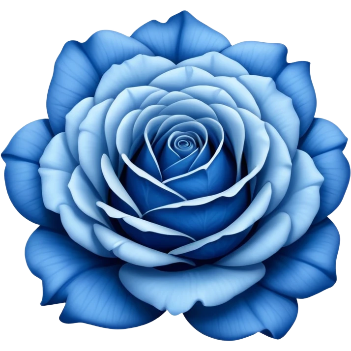 Blue rosa azul, like the classic rose emoji but with blue petals emoji
