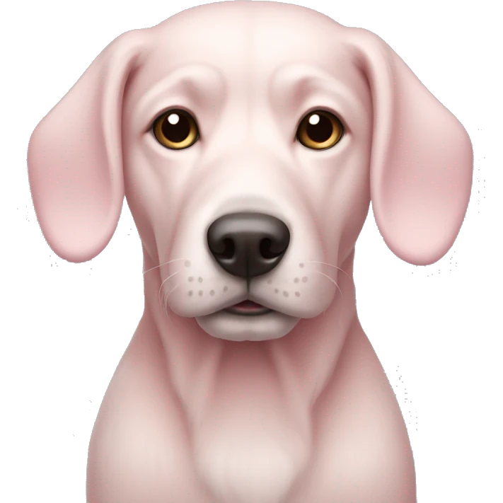Pale pink dog emoji