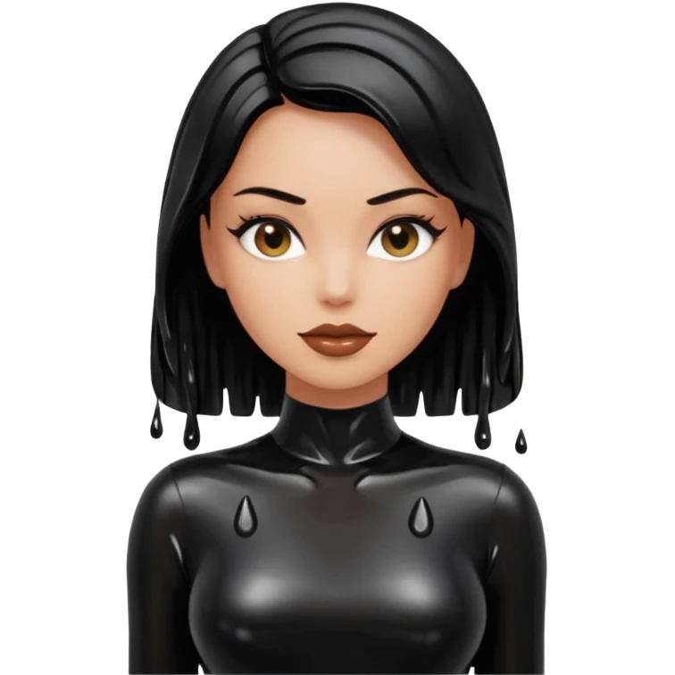 🕵🏻‍♀️💦🧥 black latex dress emoji