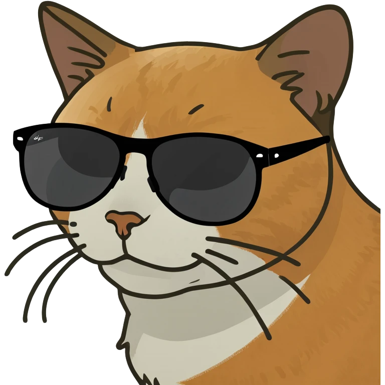 Cat with sunglasses emoji