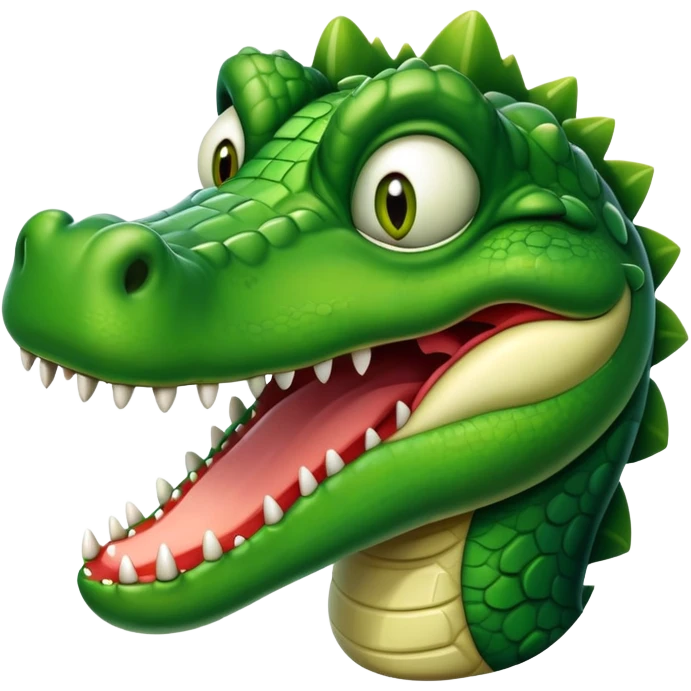 drunk crocodile with dizzy eyes emoji