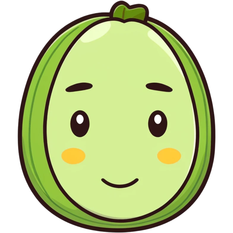 오이 팩 하고 있는 이모지 emoji