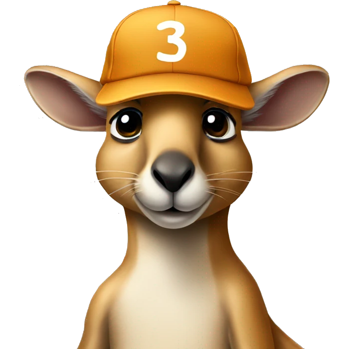 Kangaroo with basecap emoji