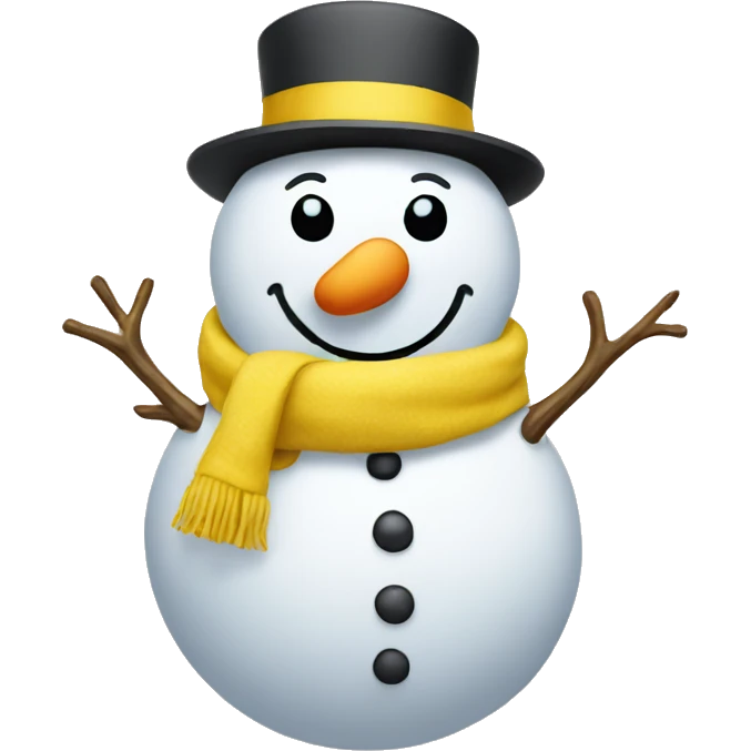 Snowman with yellow hat emoji