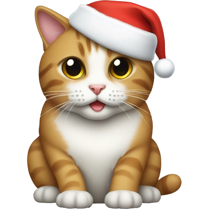 Cat with Santa hat emoji