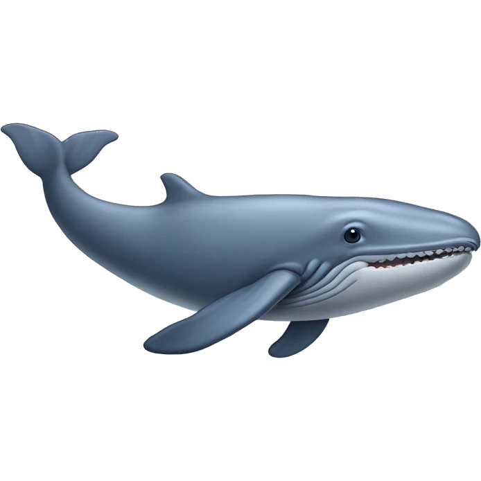 Grey whale without dorsal fin emoji