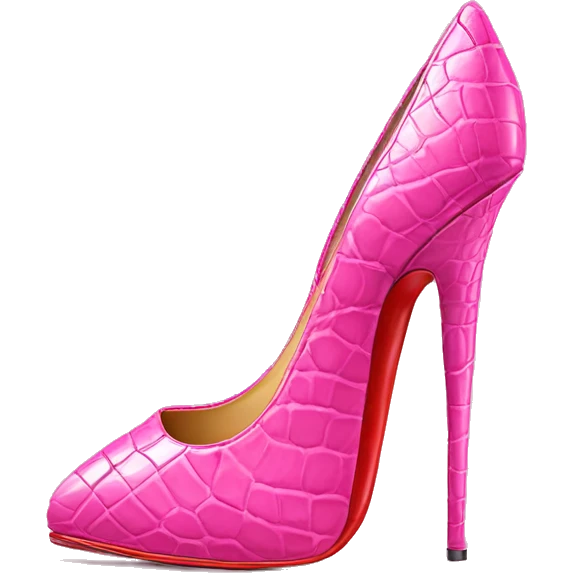 louboutin pink crocodile stiletto emoji