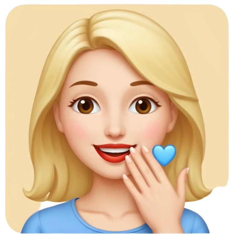Woman kissing the air  emoji