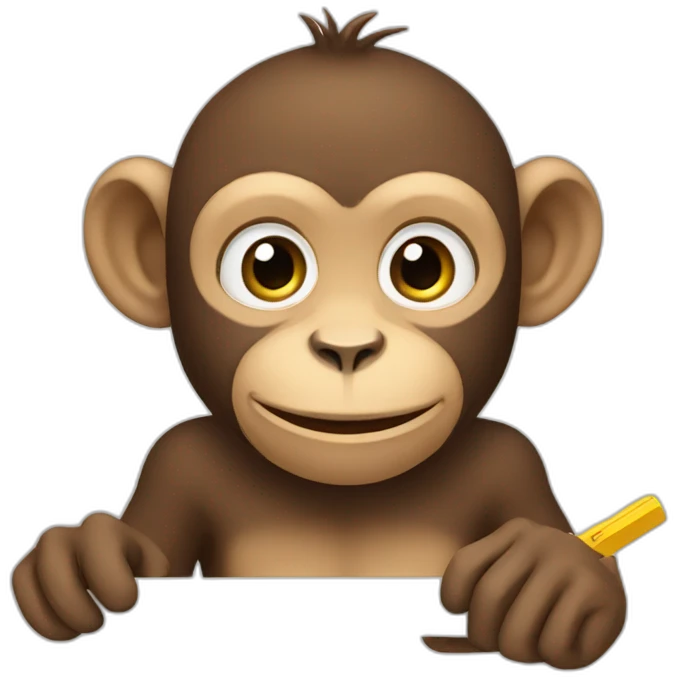 monkey making a house plan emoji