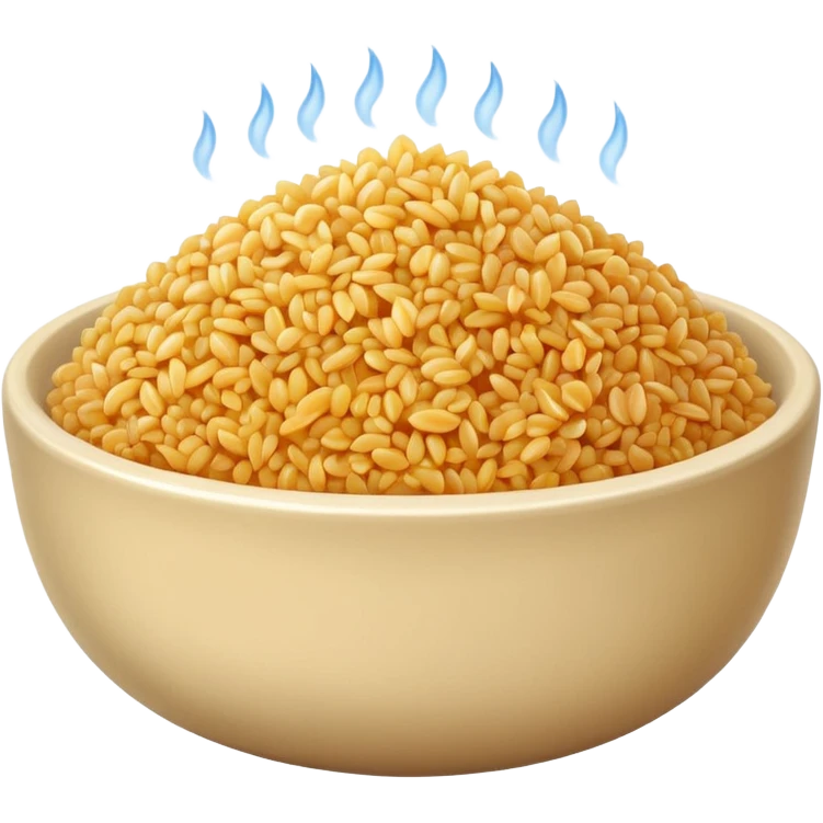Bowl with bulgur emoji