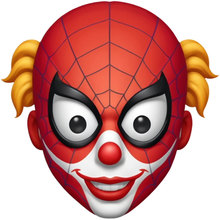 Create a Spider-Man with clown nose emoji