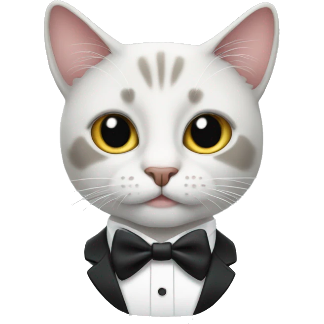 a cat wearing a tuxedo emoji
