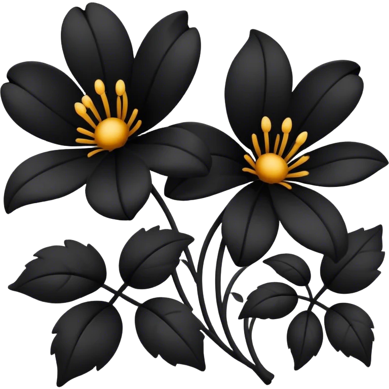 Black flowers emoji