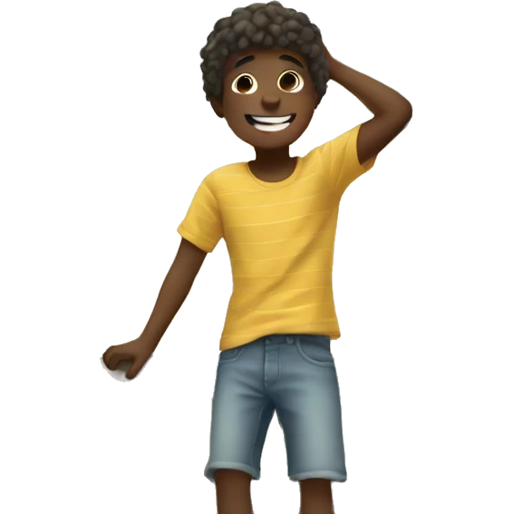 boys enjoying a sunny day emoji