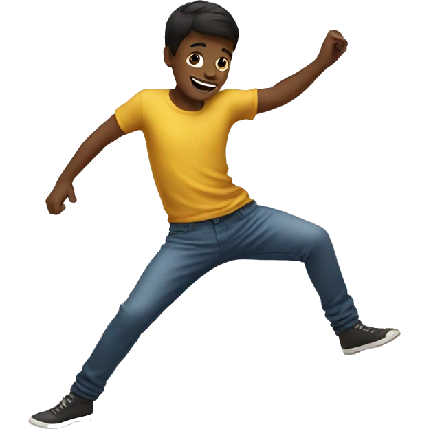 Boy dancing on a table  emoji