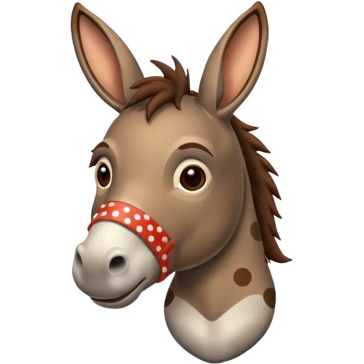 polka dots donkey  emoji