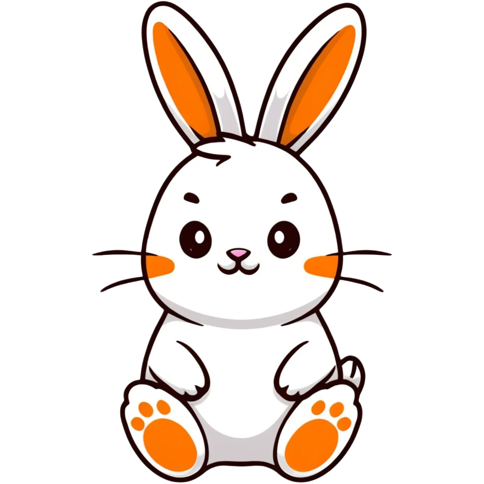 adorable blue bunny rabbit emoji
