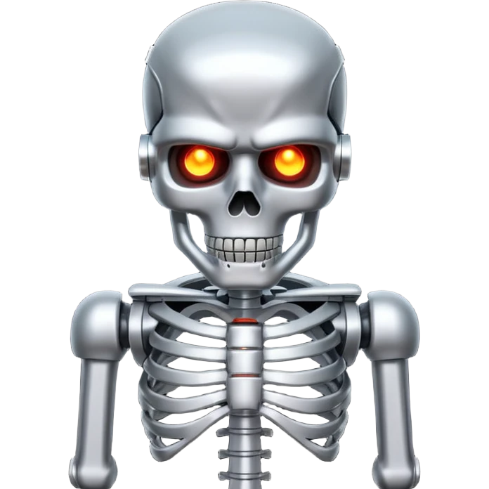 Terminator with metal skeleton emoji