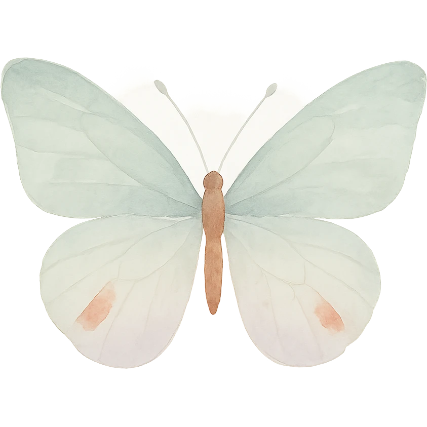 A butterfly in the style of watercolor paintings emoji