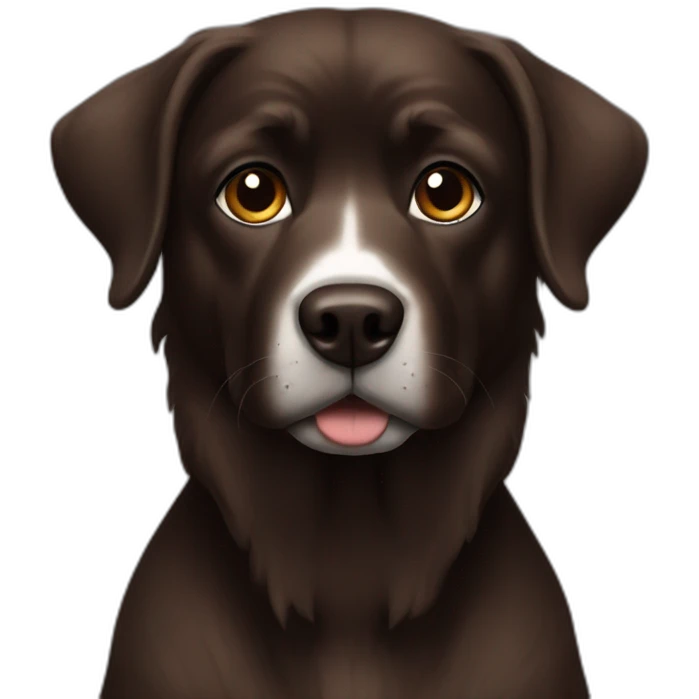 Dark brown, Ridge back, dog emoji