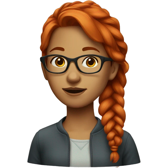 red-haired girl with glasses emoji