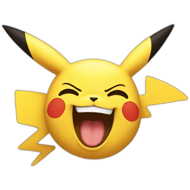pikachu laughing emoji