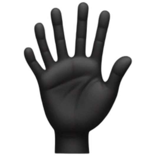 BLACK HAND emoji