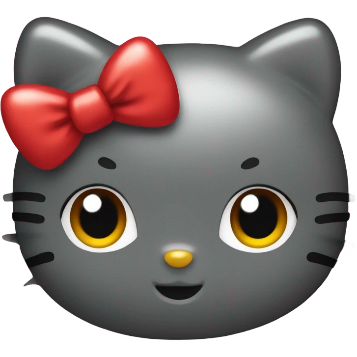 Hello kitty with red bow emoji