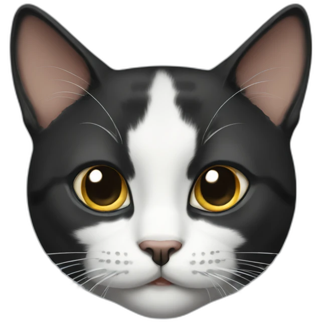 white-and-black-forehead-cat emoji