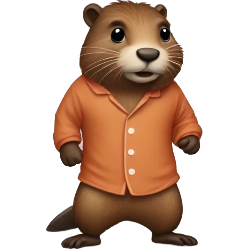 Beaver in pyjamas  emoji