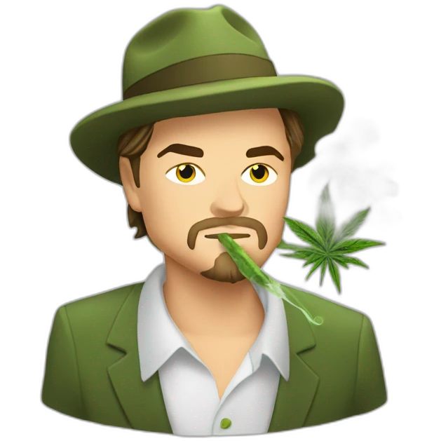 leonardo dicaprio smocking weed emoji