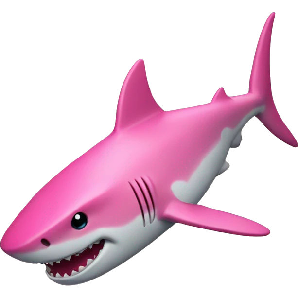 A pink shark emoji
