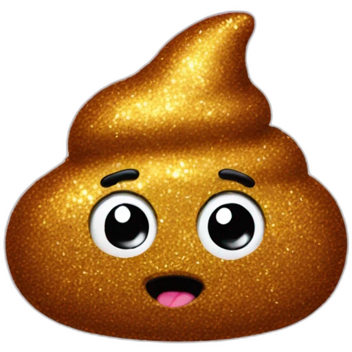Glitter poo emoji