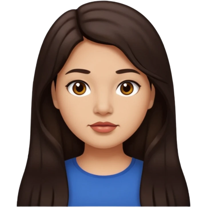My hair and eyes are dark brown, I'm a little chubby, my eyes aren't round, nor is my face, my eyes are a little narrow, my jaw and chin are nicely defined, my hair can be said to be long, my lips are nicely proportioned, but not too big, they're medium sized emoji