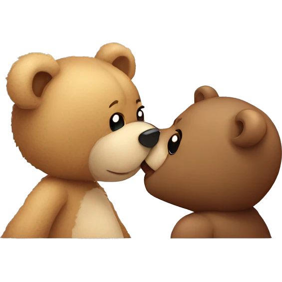 teddy bear kissing another teddy bear emoji
