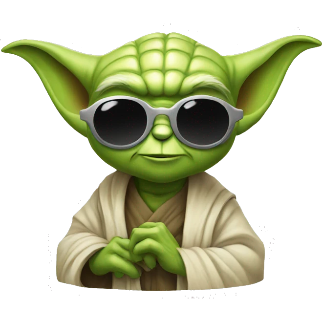 yoda sunglasses smile emoji