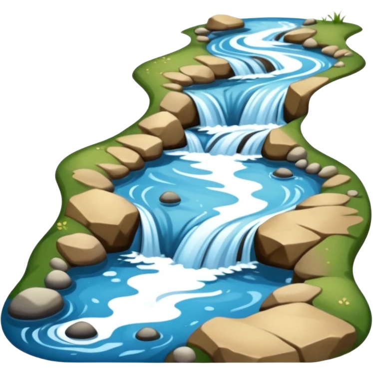 Lake stream in delta emoji