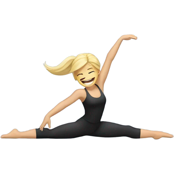 Blonde woman doing splits  emoji