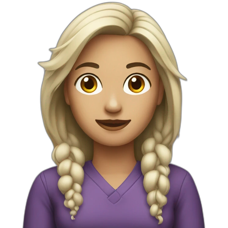 woman with computer style iphone emoji