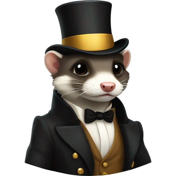 Ferret with tophat emoji