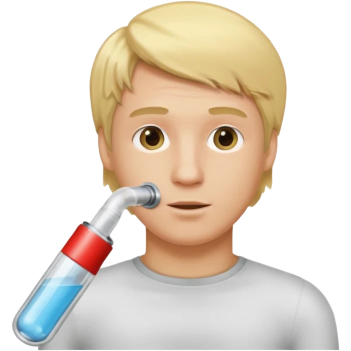 Hombre Rubio conectando un tubo emoji