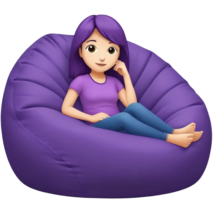 Bean bag chair purple   emoji