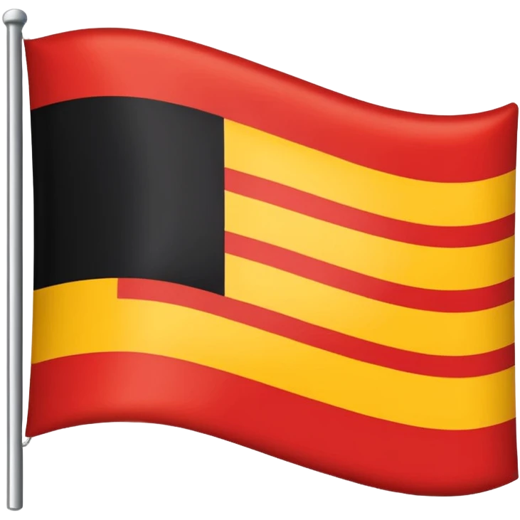 Bandera con colores, rojo, amarillo y negro, paresida a la de alemania emoji
